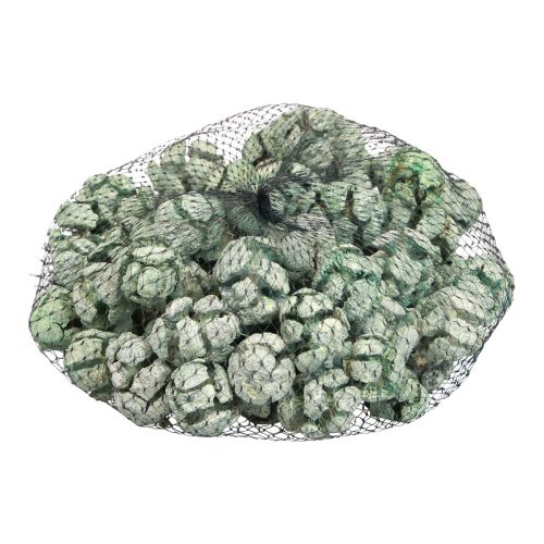 Article Cônes de cyprès décor naturel givré 3cm vert 500g
