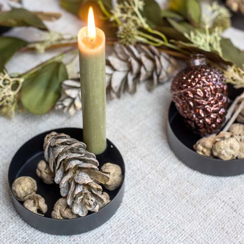 Floristik24 Cônes cyprès nature, décoration de Noël, cônes artisanaux plaqués or Ø2–3cm H2,5–3,5g 330g
