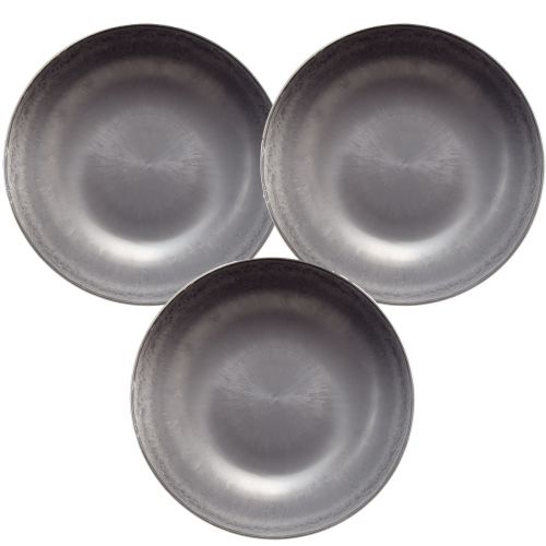 Article Bol gris mat élégant 37 cm - surface texturée, polyvalent pour la décoration - 3 pièces