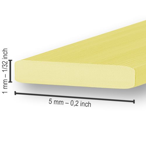 Article Fil plat aluminium doré 5mm 10m
