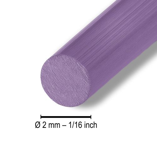 Article Fil aluminium violet Ø2mm fil bijoux lavande rond 500g 60m