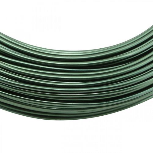 Floristik24 Fil Aluminium Ø2mm Vert Pétrole Rond 480g