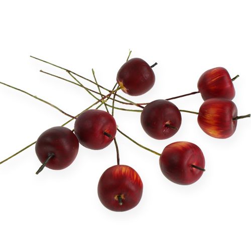 Floristik24 Mini pommes sur fil 2cm 48 pcs