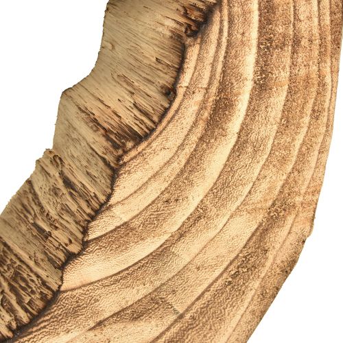 Floristik24 Anneau rustique en bois sur pied - Grain de bois naturel, 54 cm - Sculpture unique pour un cadre de vie élégant