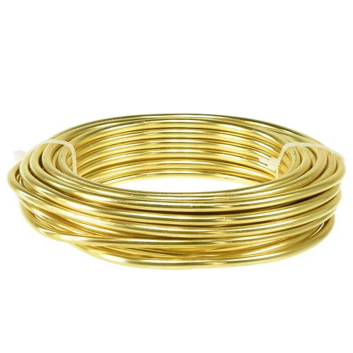 Floristik24 Fil d&#39;aluminium fil artisanal pour travaux manuels doré Ø5mm 500g