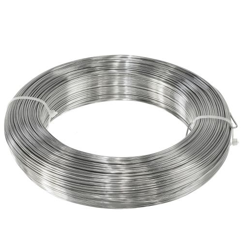 Article Fil artisanal fil d'aluminium argenté fil décoratif Ø1,5mm 1000g