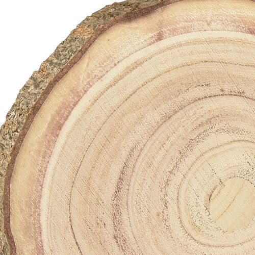 Floristik24 Disque d'arbre décoration en bois de Paulownia naturel Ø17-21cm 4 pcs