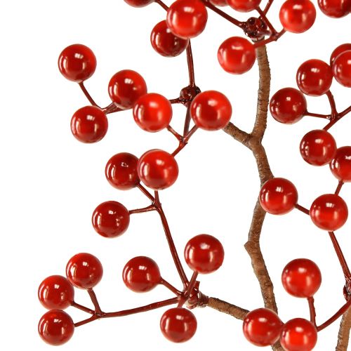 Floristik24 Branche de baies décoration de branche de baies rouges artificielles L50cm 2 pièces