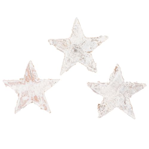 Mini étoiles de bouleau 2 cm - 2,5 cm blanchies à la chaux, 150 pièces acheter | Floristik24.be