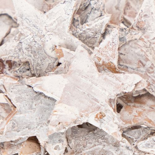 Mini étoiles de bouleau 2 cm - 2,5 cm blanchies à la chaux, 150 pièces | Floristik24.be