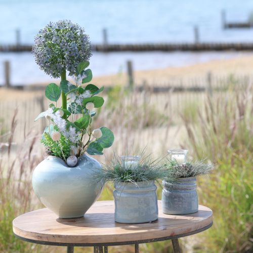 Article Branche d'ail artificielle en fleurs, aspect réaliste, 90 cm