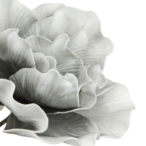 Article Fleurs en mousse Grandes fleurs artificielles en mousse Gris 85 cm 2 pièces