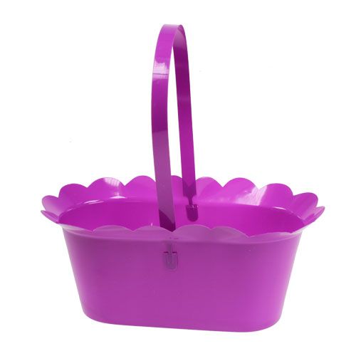 Floristik24 Panier en plastique avec poignée ovale assort. 21 x 11 x 9,5 cm 10 pièces
