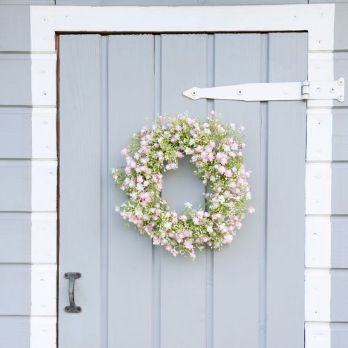 Couronne de fleurs artificielles couronne de porte décoration murale Ø30cm H6cm