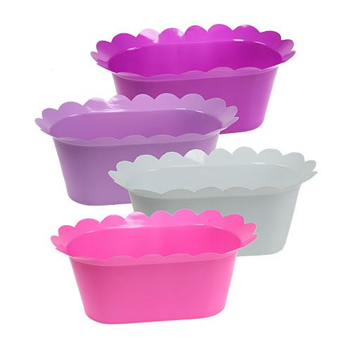 Floristik24 Pot de fleur en plastique cul ovale. 21 cm x 11 cm x 9,5 cm 10 pièces