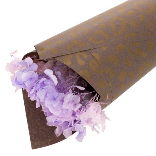 Tissu en soie à motif léopard floral marron résistant à l'humidité 50 x 75 cm, lot de 20 pièces | Floristik24.be
