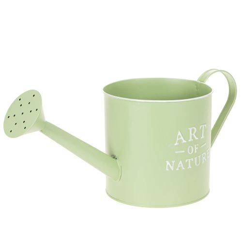 Pot de fleurs, arrosoir décoratif, jardinière en zinc vert menthe, Ø16,5 cm