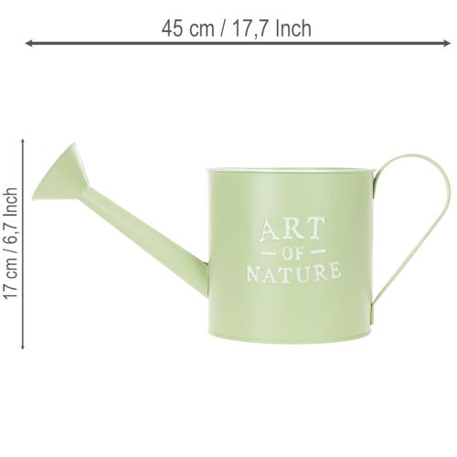 Pot de fleurs, arrosoir décoratif, jardinière en zinc vert menthe, Ø16,5 cm | Floristik24.be