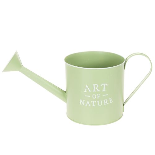 Pot de fleurs, arrosoir décoratif, jardinière en zinc vert menthe, Ø16,5 cm | Floristik24.be