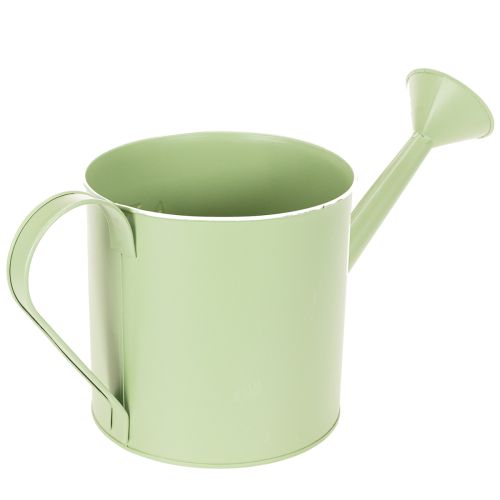 Pot de fleurs, arrosoir décoratif, jardinière en zinc vert menthe, Ø16,5 cm | Floristik24.be