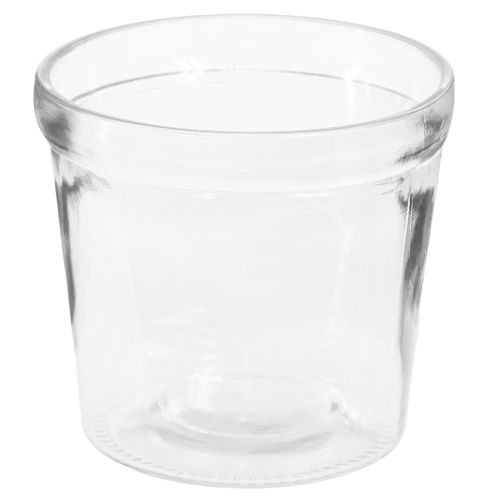 Floristik24 Pot de fleurs jardinière en verre transparent Ø11cm H10.5cm 2pcs