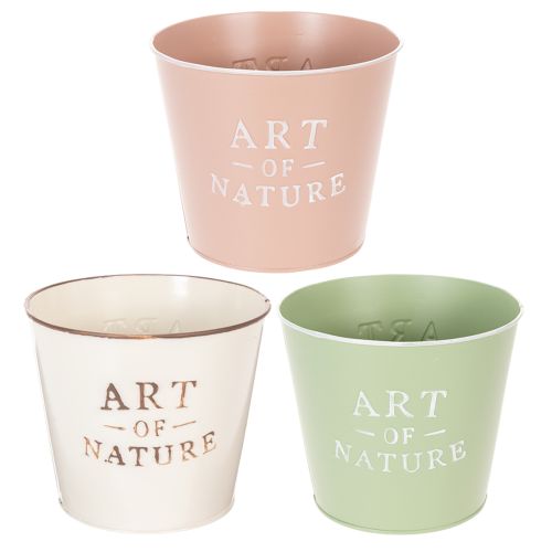 Pot de fleurs en zinc Art of Nature, couleurs variées, Ø 17,5 cm H 15 cm acheter | Floristik24.be