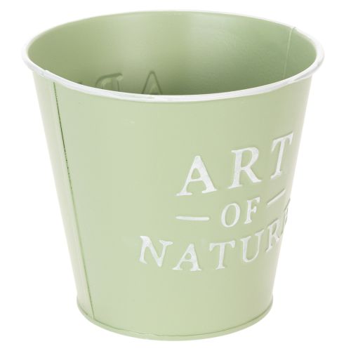 Pot de fleurs en zinc, vert menthe, Ø15cm, H13,5cm | Floristik24.be
