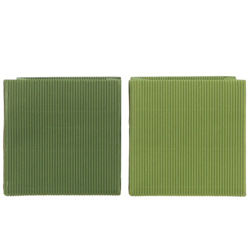 Article Sac à fleurs vert olive vert côtelé avec papier d&#39;aluminium 10,5 cm 6 pcs