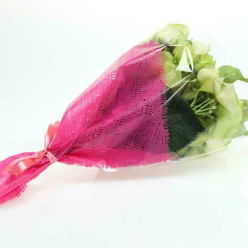 Article Sac à fleurs rose L40cm W12-30cm 50 pièces