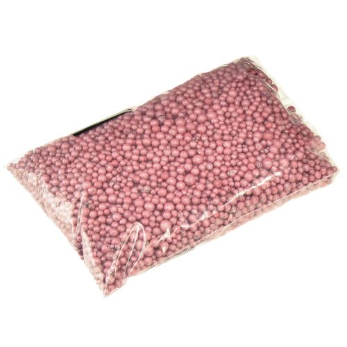 Article Perles décoratives brillantes 4mm - 8mm granulés décoratifs rouges 1 litre