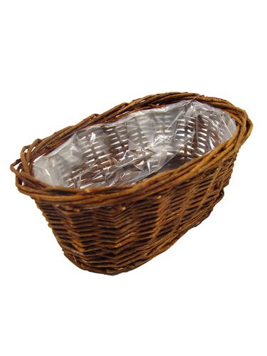 Floristik24 Corbeille à pain env.25 cm ovale non pelée
