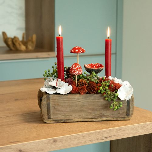 Article Charmantes décorations de champignons en céramique - Rouge à pois blancs, 8,6 cm - Décoration de jardin idéale - Paquet de 3