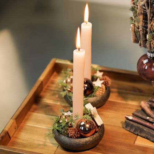 Floristik24 Décorations de sapin de Noël, boules de Noël, boule de sapin mix marron H4,5cm Ø4cm verre véritable 24 pièces