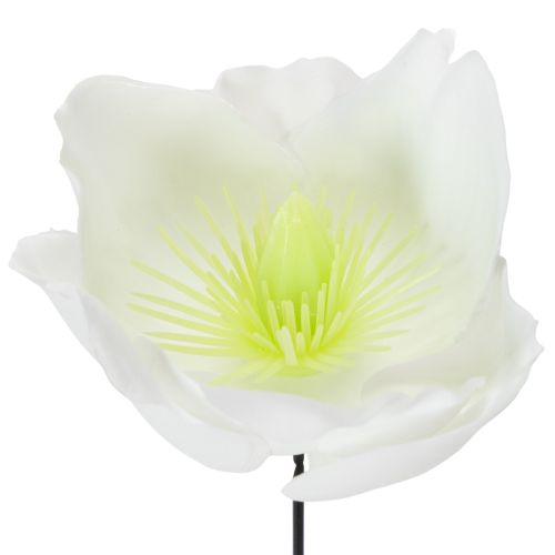 Article Rose de Noël sur fil de fer, blanche, 50 pièces