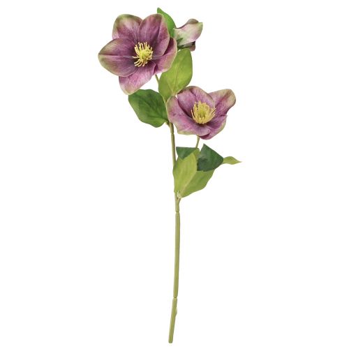 Article Roses de Noël Rose des Neiges Artificielle Fleur Violette L35cm 6 pcs