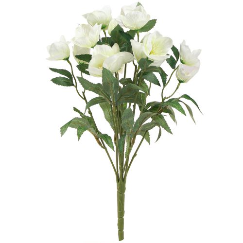 Article Bouquet de roses de Noël 39cm crème