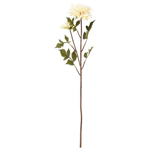 Article Fleur artificielle chrysanthème crème avec 2 fleurs L70cm