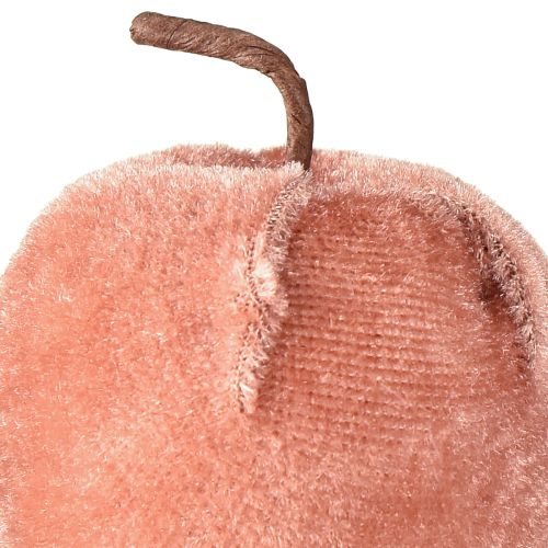 Article Pommes décoratives en tissu velours pomme marron jaune Ø5cm H6cm 12 pcs