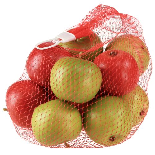 Article Déco pomme rouge vert fruit artificiel Ø5,5cm H5cm 12 pcs