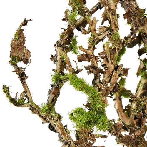 Article Branche décorative avec mousse artificielle décoration d'automne gris vert L78cm