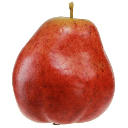 Article Poires décoratives fruit décoratif rouge dans le filet Ø5,5cm H6,5cm 6 pcs