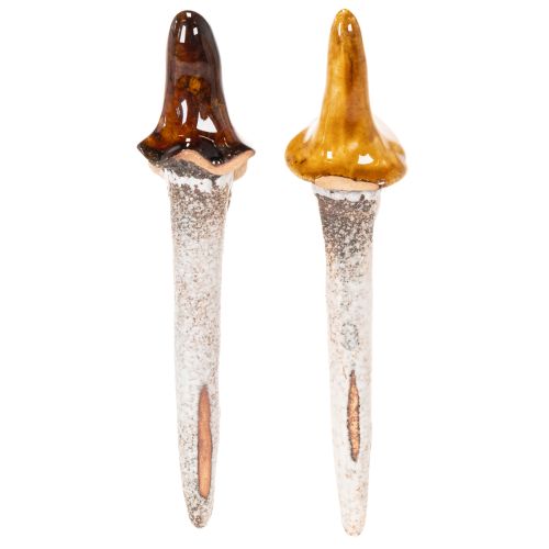 Figurine décorative de nain de jardin pour pots de fleurs, 16 cm, lot de 2 | Floristik24.be