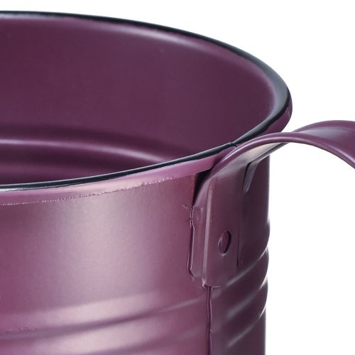 Article Arrosoir décoratif jardinière métal violet Ø13,5cm H12,5cm