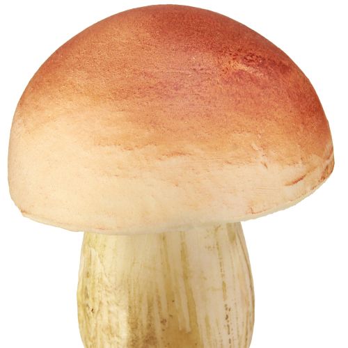 Article Champignons décoratifs sur bâtons petits et grands marron H10/11,5cm 8 pièces