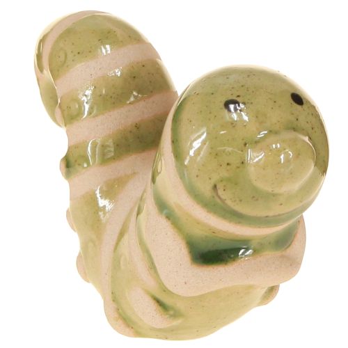 Article Décoration de ver drôle chenille en céramique décoration suspendue pot 9x6cm 2pcs