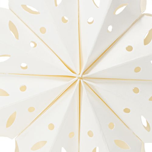 Article Flocons de neige décoratifs à suspendre, en papier blanc, 15 cm, lot de 4