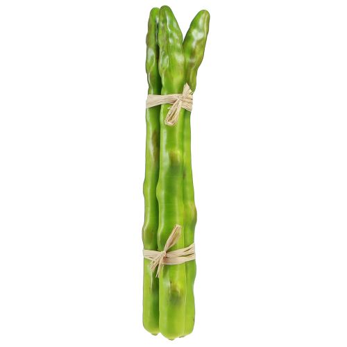 Article Légume Artificiel Vert Asperge Décorative L22cm Ø1,5cm 3pcs