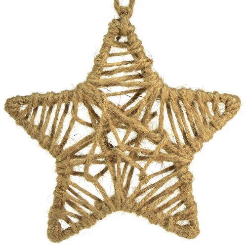 Floristik24 Étoile décorative à suspendre étoile de jute naturel Ø18cm 4 pcs