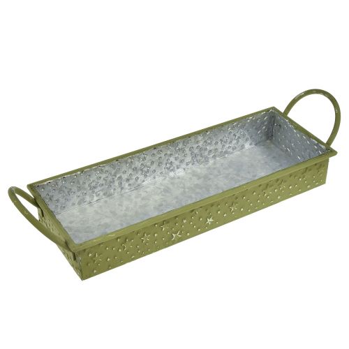 Article Plateau décoratif Noël étoiles vertes 49cm/43cm lot de 2