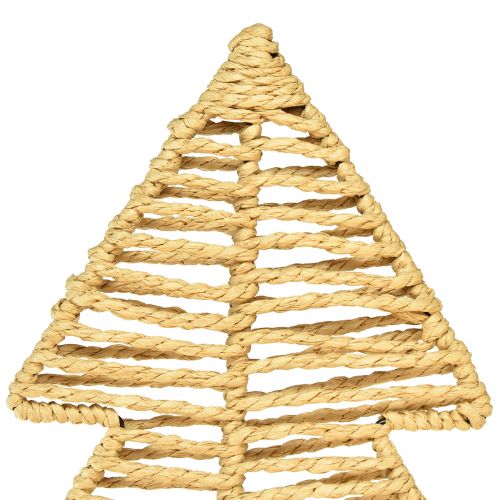 Article Sapin de Noël décoratif raphia métal naturel noir 30×11,5×60cm